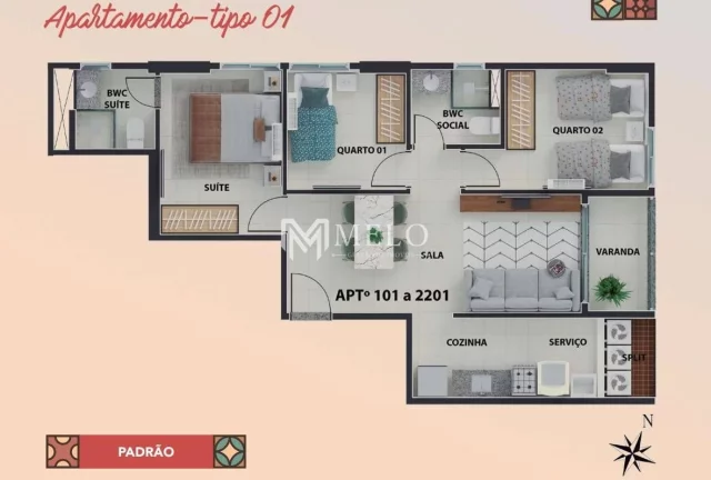 Imagem Oportunidade em RECIFE: 60,53m², 03qts, 01suite, 01 vaga..