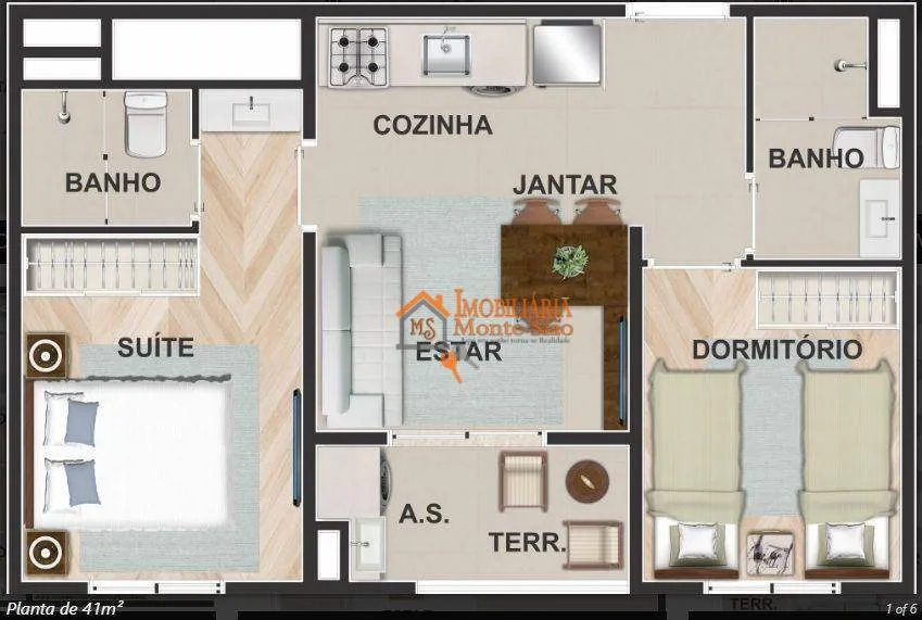 Imagem Apartamento com 2 dormitórios à venda, 41 m² por R$ 323.183,00 - Centro - Guarulhos/SP