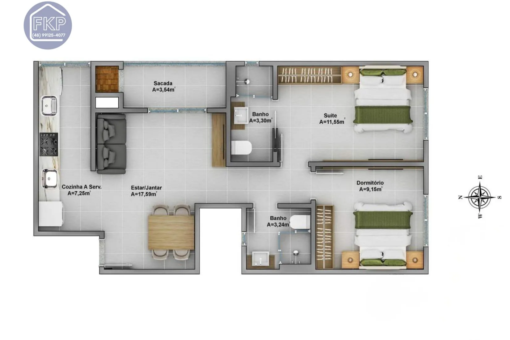 Imagem Apartamento 2 dormitórios!