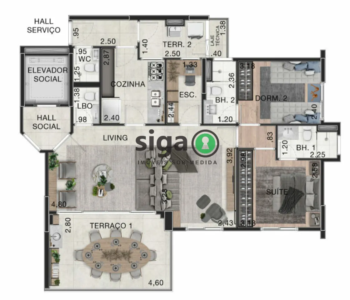 Imagem Apartamento pronto para morar com 3 Dorms, 2 Vagas e Lazer Completo