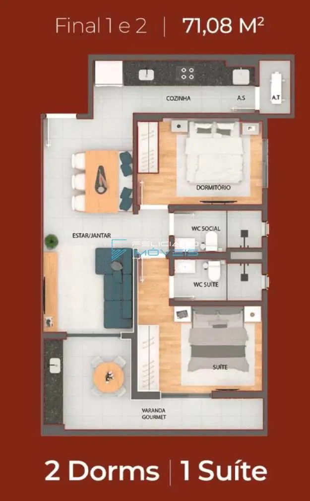 Imagem Apartamento com 2 quartos, Guilhermina, Praia Grande - R$ 525 mil, Cod: 5619