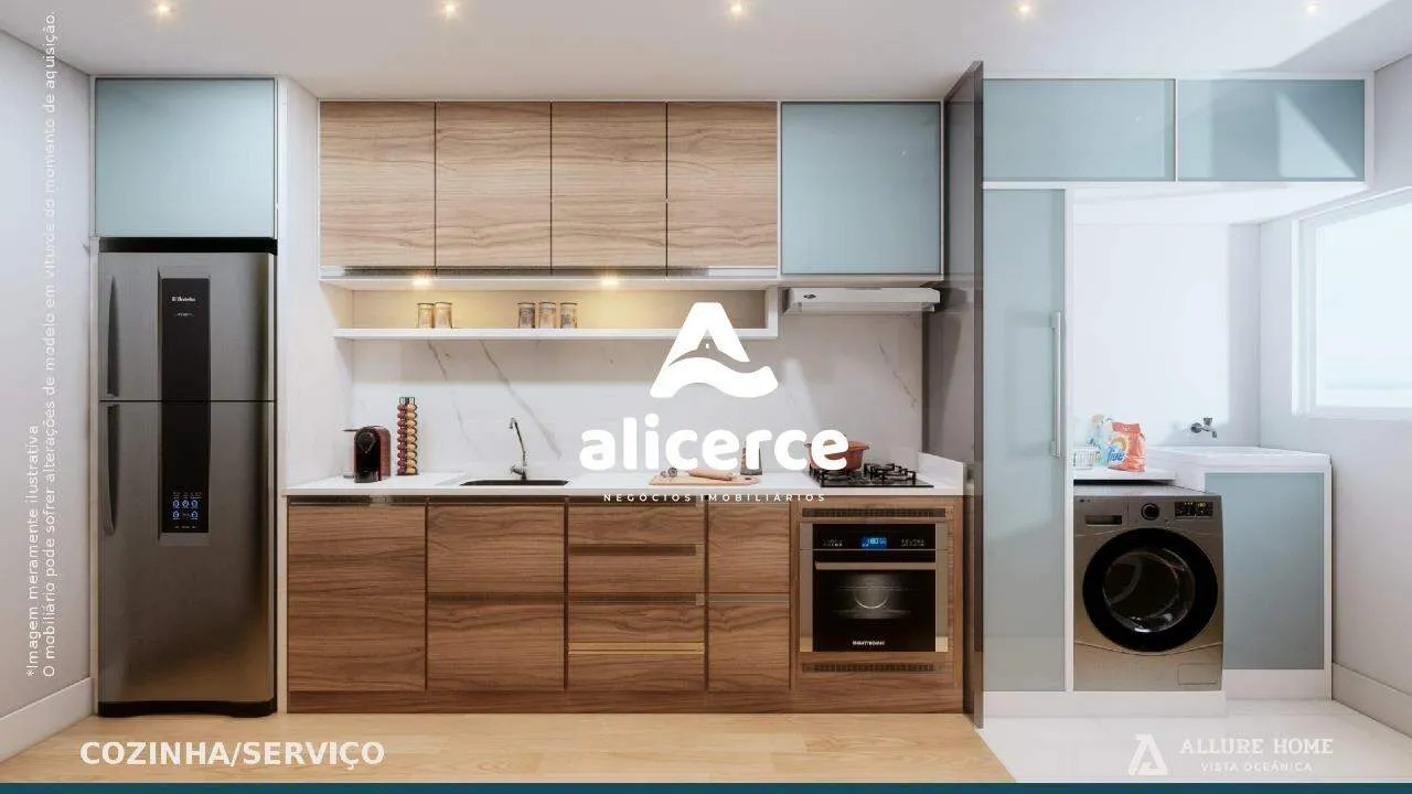 Imagem Apartamento Novo com Amplo Terraço 2 dormitórios com suíte, à Venda em Barreiros - São José/SC