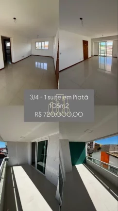 Imagem Apartamento vista mar com três quartos suíte armários planejados a venda em Piatã