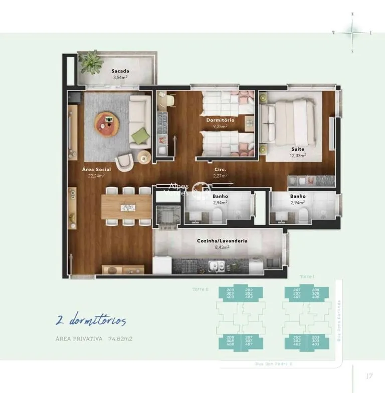 Imagem APARTAMENTO DE 01 DORMITORIO PROXIMO A CATEDRAL DE PEDRA