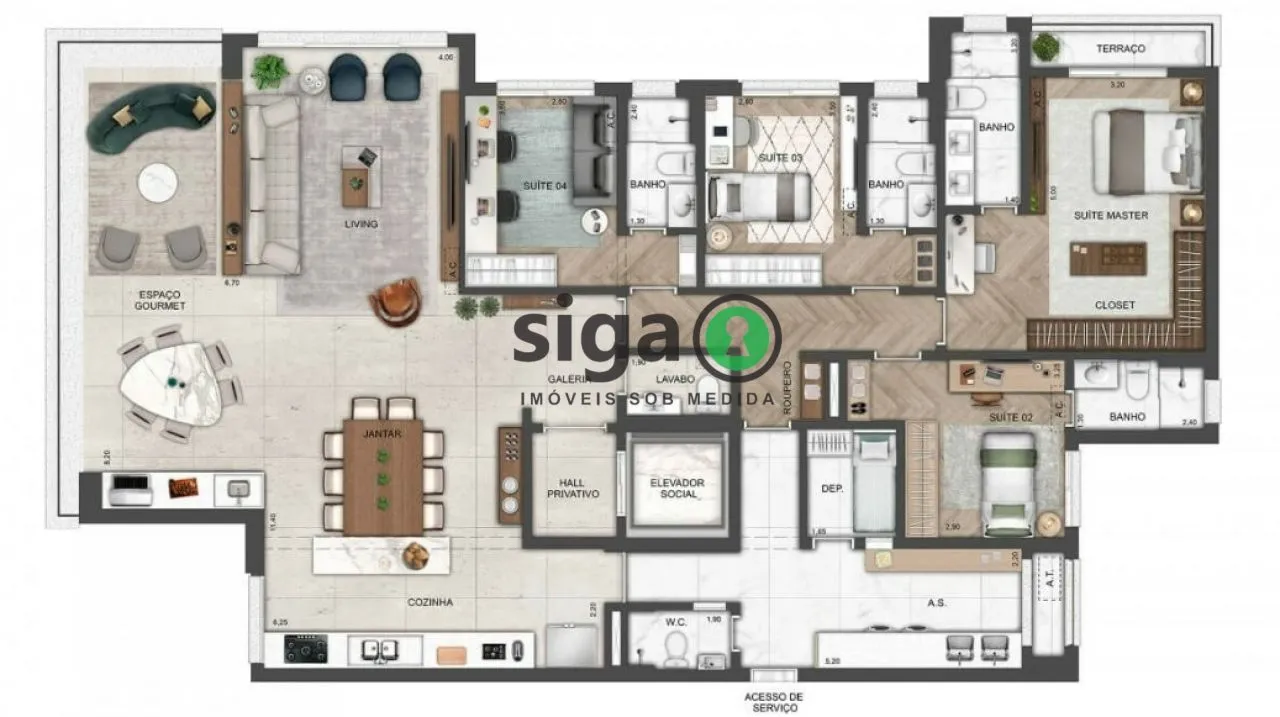 Imagem Apartamento para venda na Vila Romana 04 Suítes, São Paulo - SP