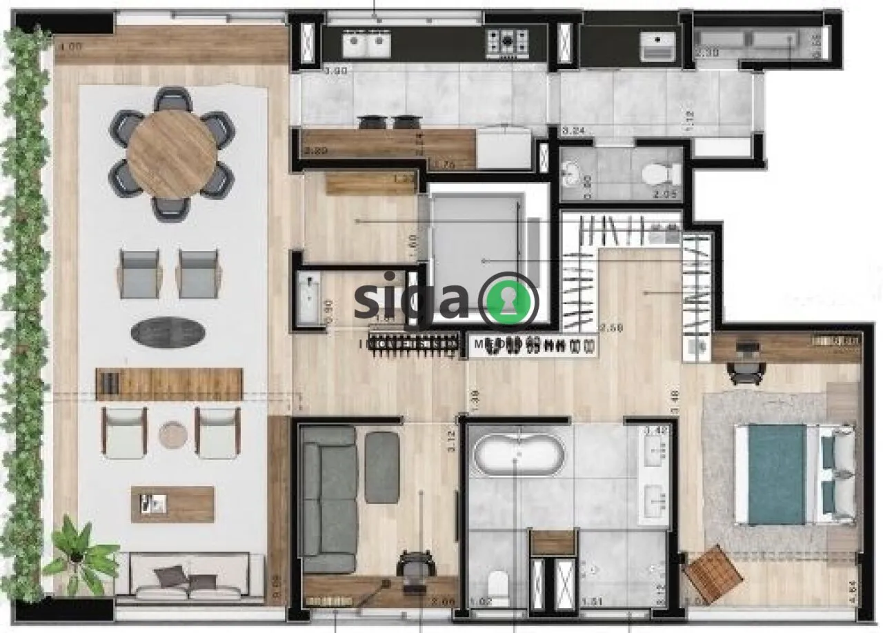 Imagem Apartamento a Venda nos Jardim de 135m² com 2 Suítes e 2 Vagas - São Paulo