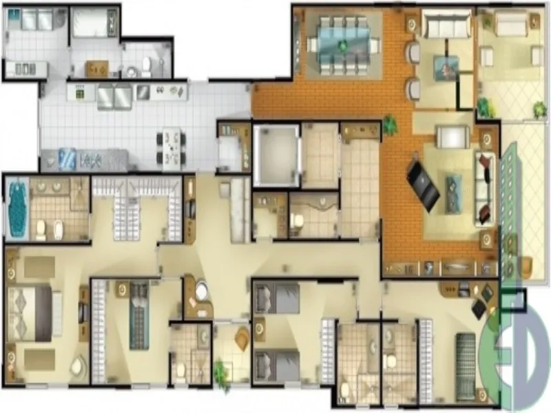 Imagem Apartamento de luxo com 4 quartos e 4 suítes no Edifício Murano em São Caetano do Sul - Santa Paula!