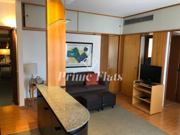 Foto do imóvel Flat disponível para locação no Hotel Address Faria Lima by Intercity com 42m², 1 dormitório e 1 vaga em Rua Amauri