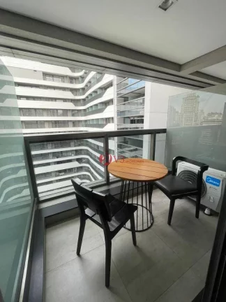 Foto do imóvel Studio para venda no centro semi mobiliado com 1 dormitório, 1 banheiro, 1 sacad