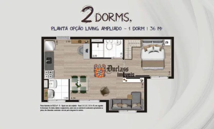 Imagem Apartamento com 2 dormitórios à venda, 36 m² por R$ 242.600,00 - Cambuci - São Paulo/SP