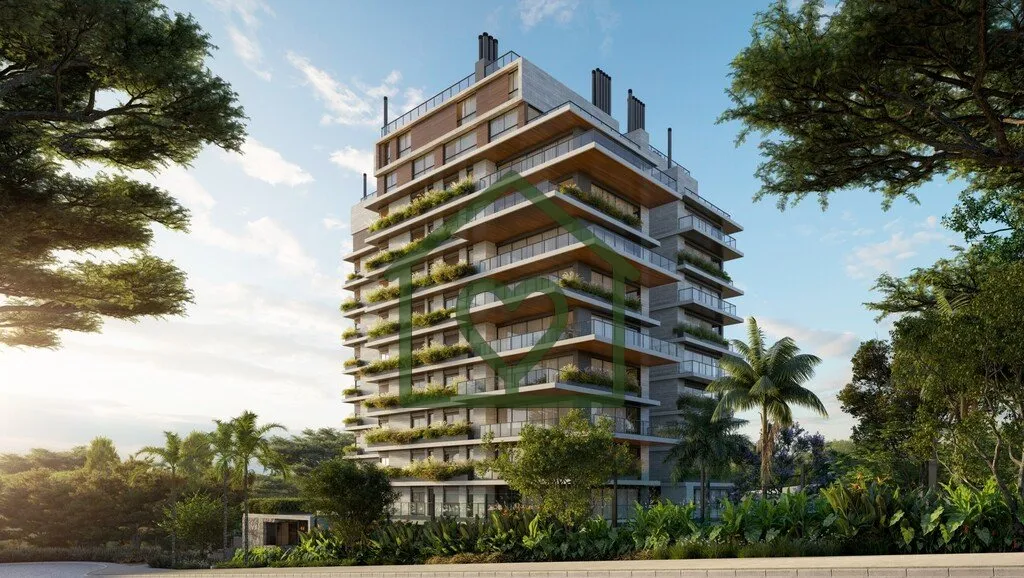 Imagem Um projeto exclusivo, com arquitetura autoral, verdadeiras mansões suspensas cercadas de muito verd...