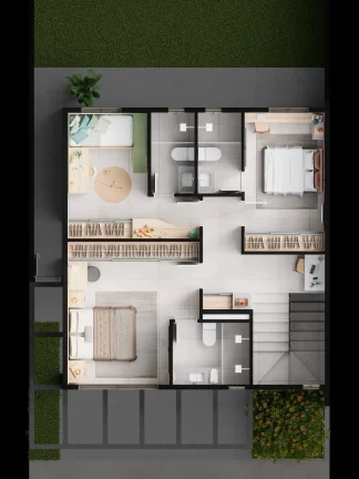 Imagem Surya By Palme - Condominio Fechado De Sobrados De 129 E 174 M² A 6min Do Flamboyant