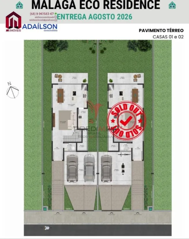 Imagem Málaga Eco À Venda, Casa de Luxo com 3 Quartos no Rio Tavares, Florianópolis