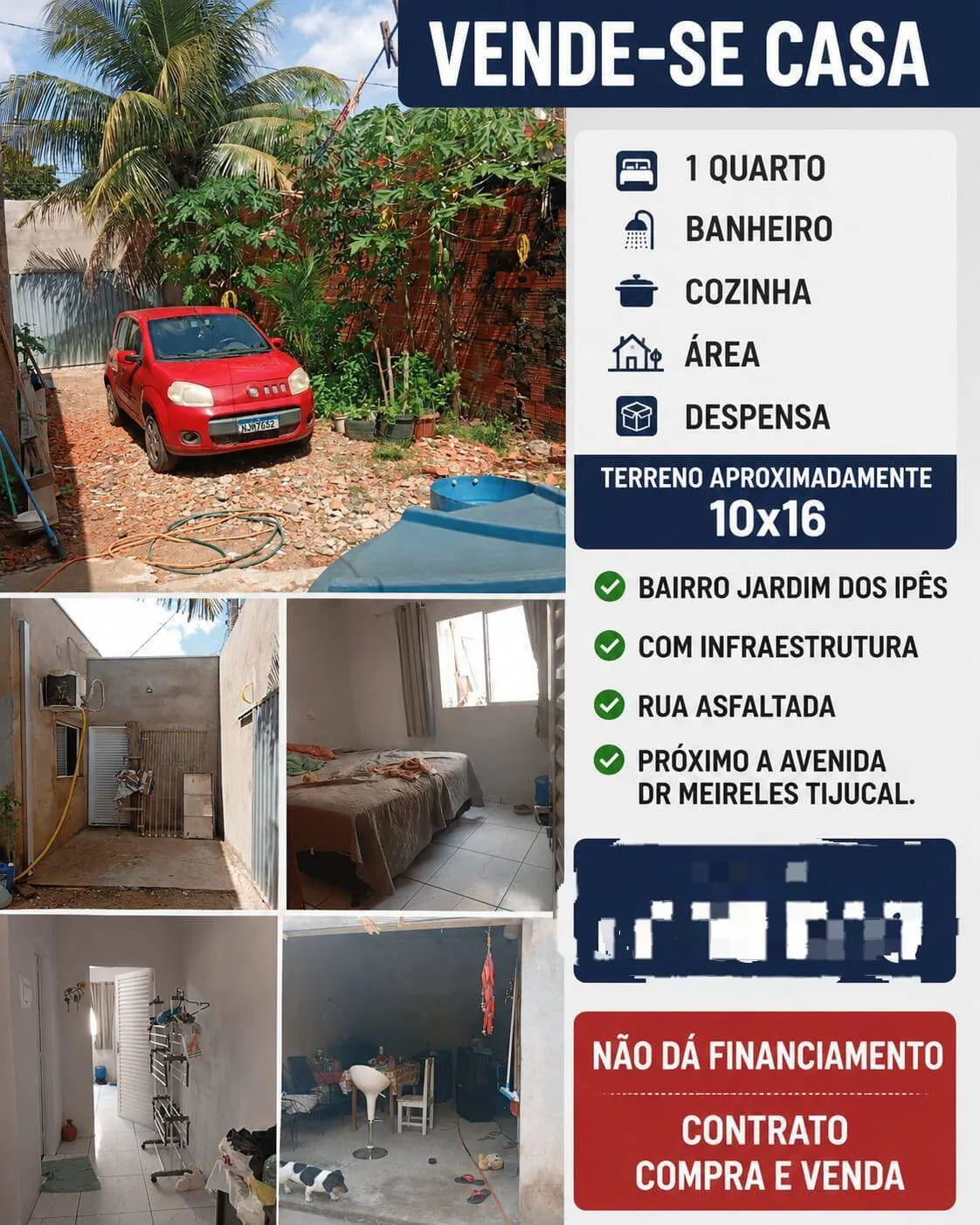 Imagem Casa 1 Quarto Bairro Altos do Coxipo