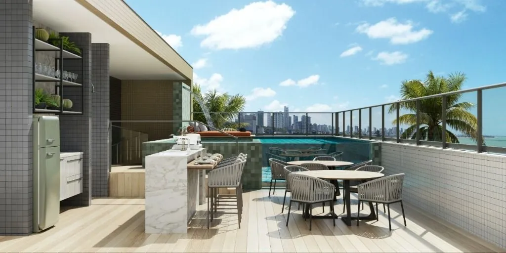 Imagem Apartamento de alto padrão no Altiplano Cabo Branco, vista para o mar, rooftop completo e a poucos metros da praia.