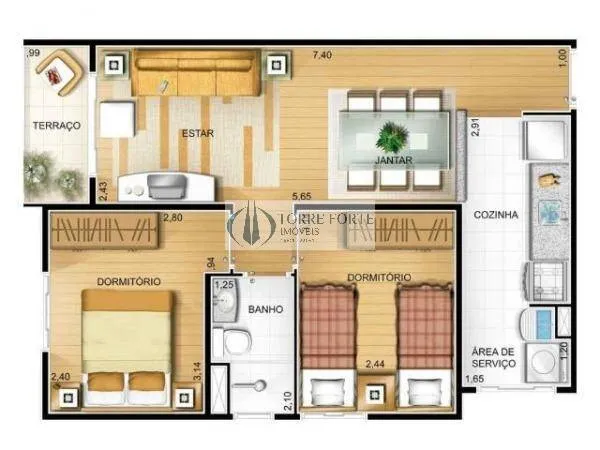 Foto do imóvel Lindo apartamento amplo 2 dormitórios, 1 vaga rotativa , varanda . em Rua Orminda Pinto