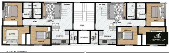 Imagem Cobertura duplex à venda, 3 quartos, 1 suíte, 2 vagas, Rio Branco - Belo Horizonte/MG