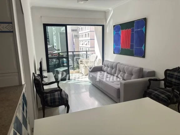 Foto do imóvel Flat disponível para venda no Saint Peter Residence, com 45m², 1 dormitório e 1 vaga em Alameda Lorena