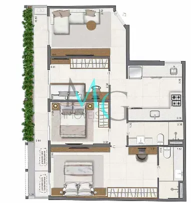Imagem Apartamento à venda 3 Quartos 1 Suite 1 Vaga 83.27M² Leblon Rio de Janeiro - RJ | Paradís