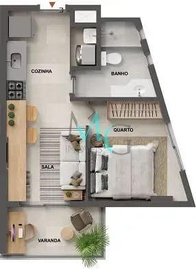 Imagem Garden à venda 1 Quarto 1 Vaga 73.7M² Tijuca Rio de Janeiro - RJ | Cores da Tijuca