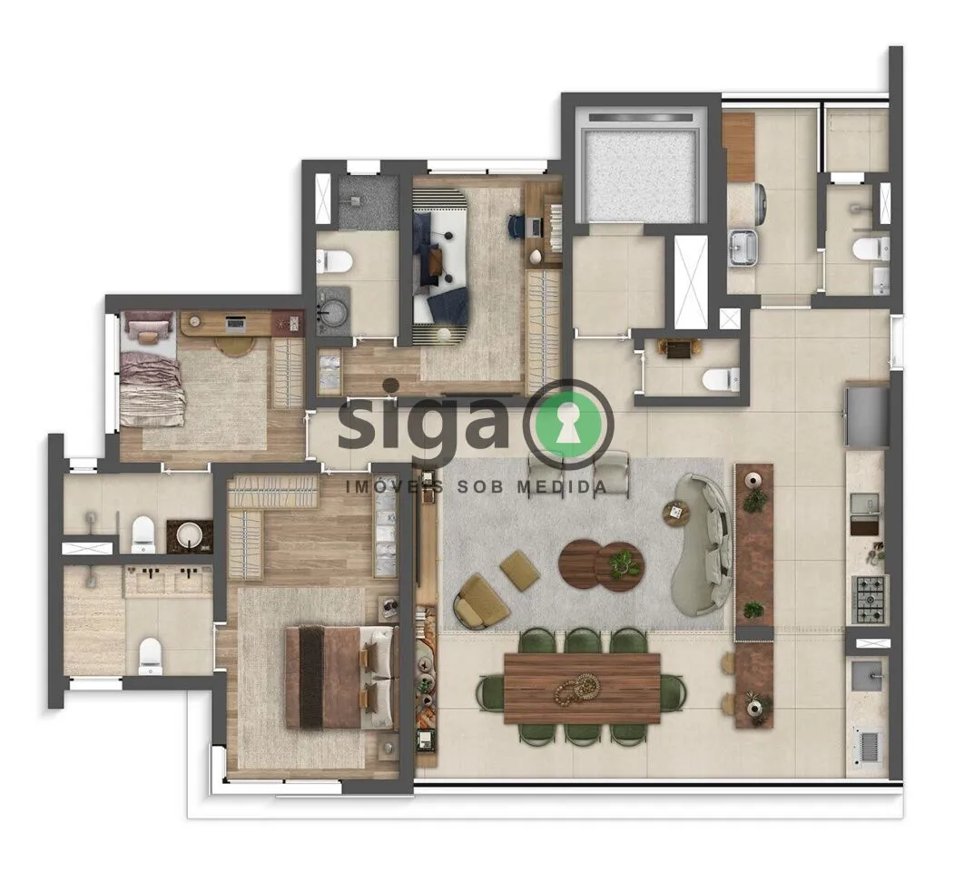 Imagem Apartamento de 127m² com 3 suítes, vista definitiva e o melhor da Vila Madalena