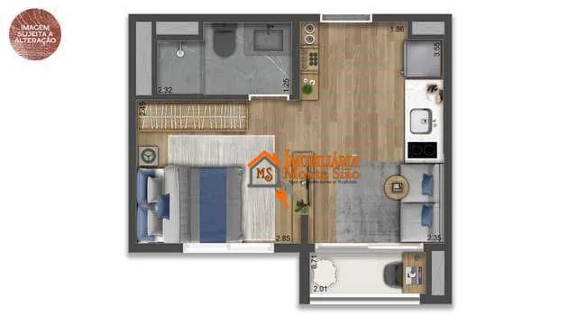 Imagem Studio com 1 dormitório à venda, 24 m² por R$ 230.000,00 - Vila Guilhermina - São Paulo/SP