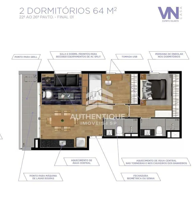 Imagem VN CAPOTE VALENTE PINHEIROS - Apartamento à venda no bairro Pinheiros - São Paulo/SP, Zona Oeste