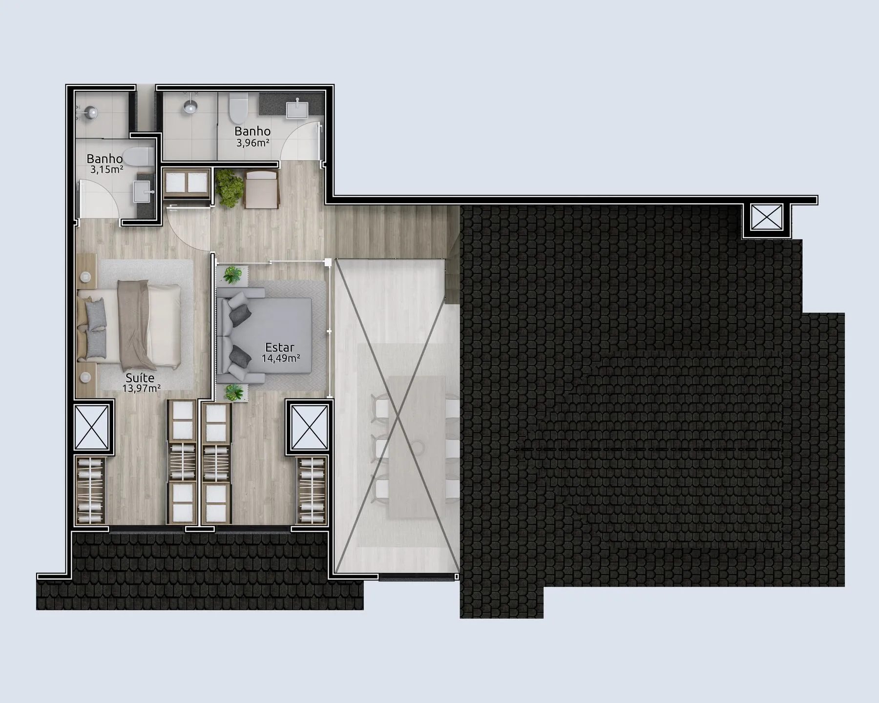 Imagem Duplex à venda em Gramado, Planalto, com 3 quartos, 128.17m2