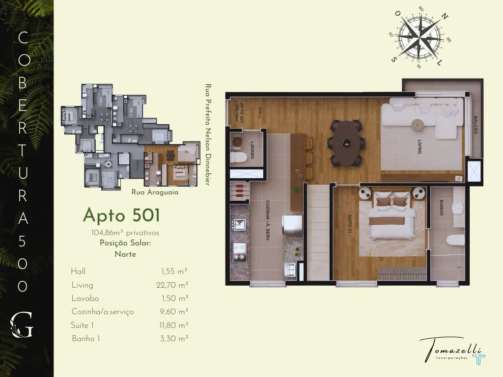 Imagem Apartamento à venda em Gramado, Piratini, com 2 quartos, 71.52m2