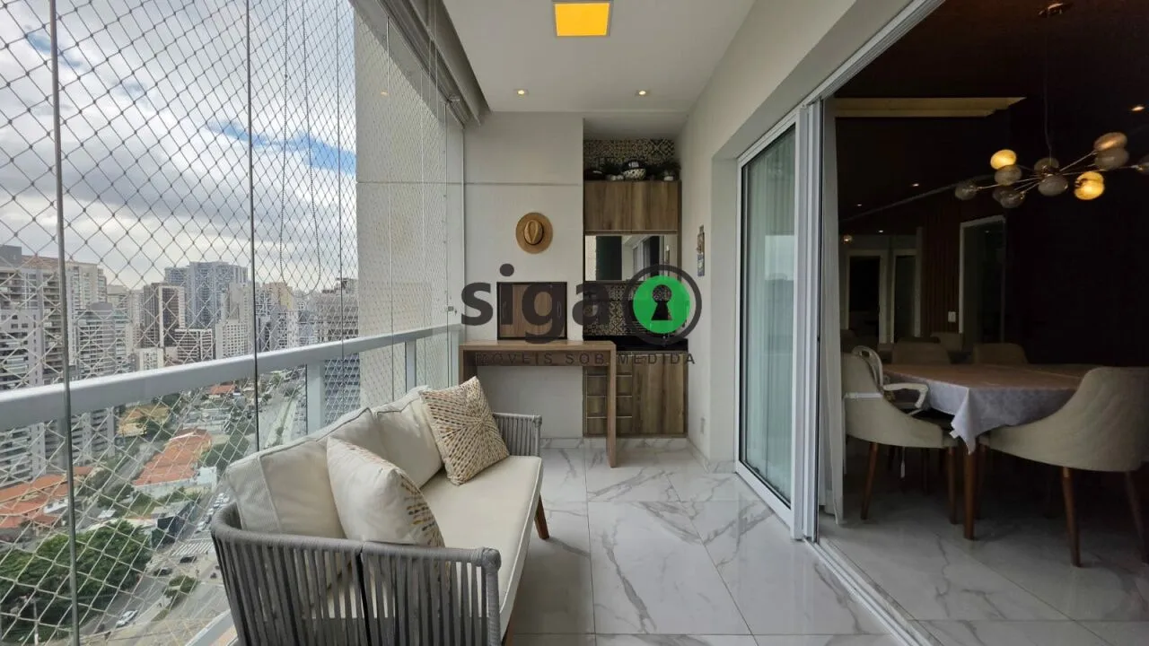 Imagem Apartamento à venda no Brooklin com 117m², 3 suítes, varanda gourmet, andar alto e lazer completo