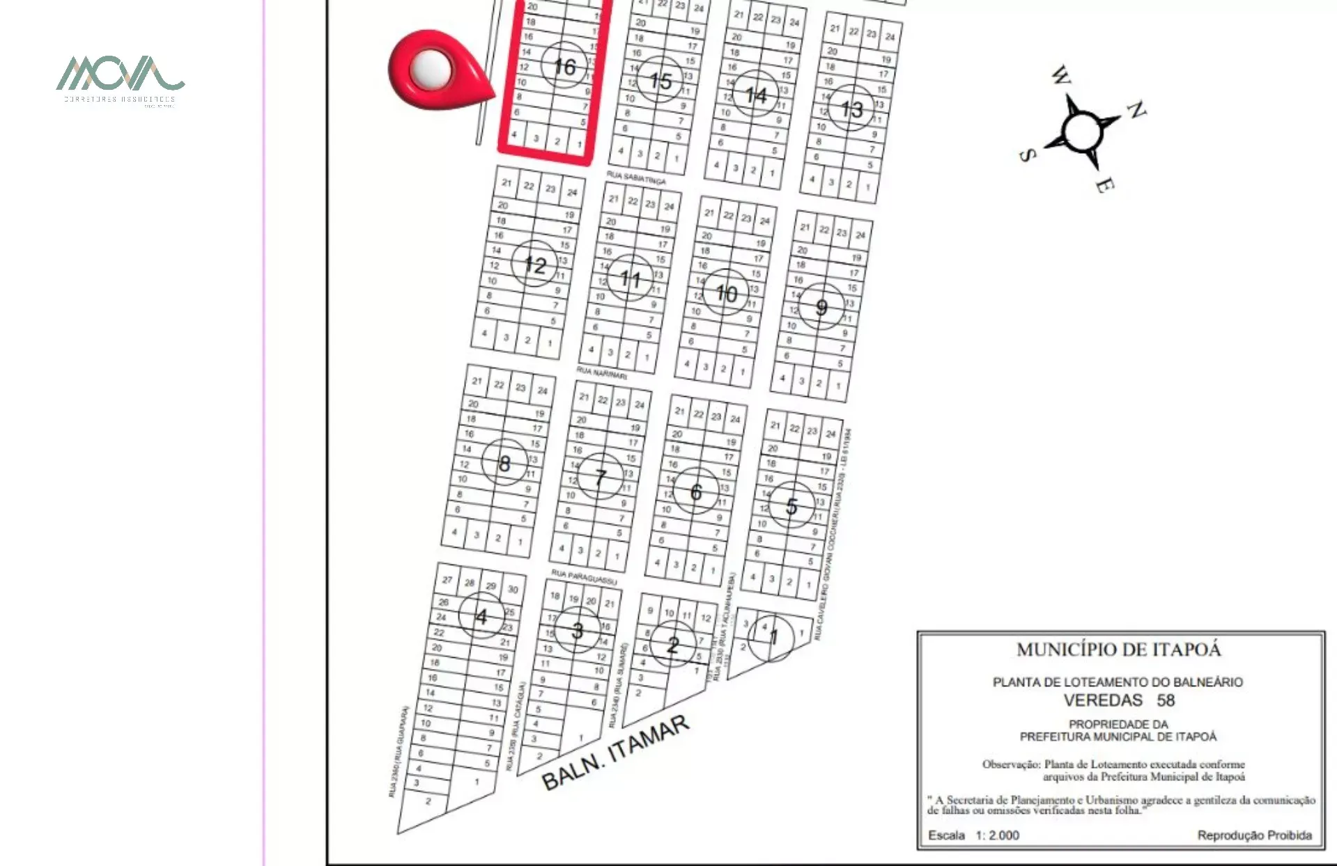 Foto do imóvel Terreno para Investimento ? Balneário Veredas, Itapoá/SC Localização: Rua 2360, s/n°, Quadra 1...