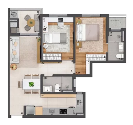 Imagem Piemonte Unna - Apartamento à venda no bairro Saco Grande - Florianópolis/SC