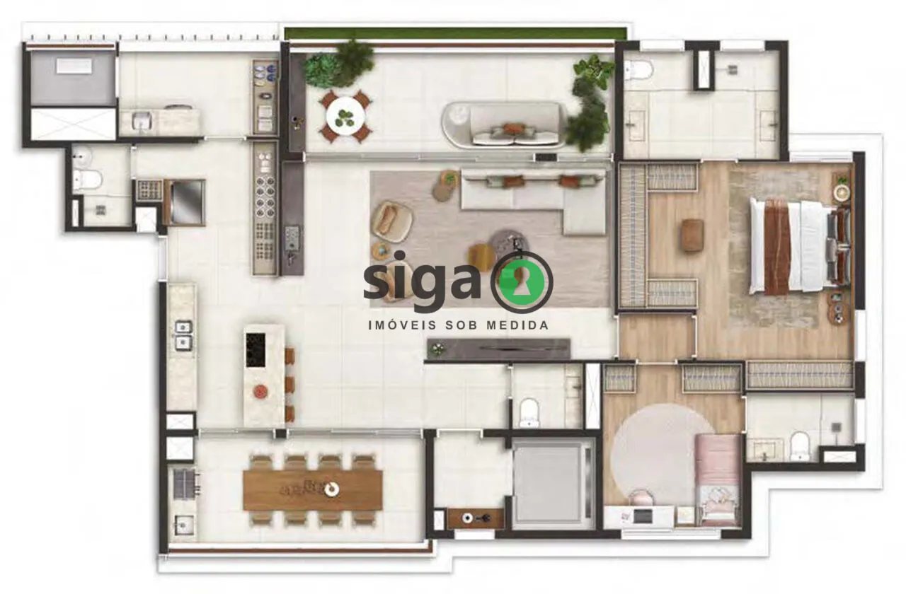 Imagem Apartamento à venda no Alto de Pinheiros de 168m² com 3 suítes e 3 vagas - São Paulo