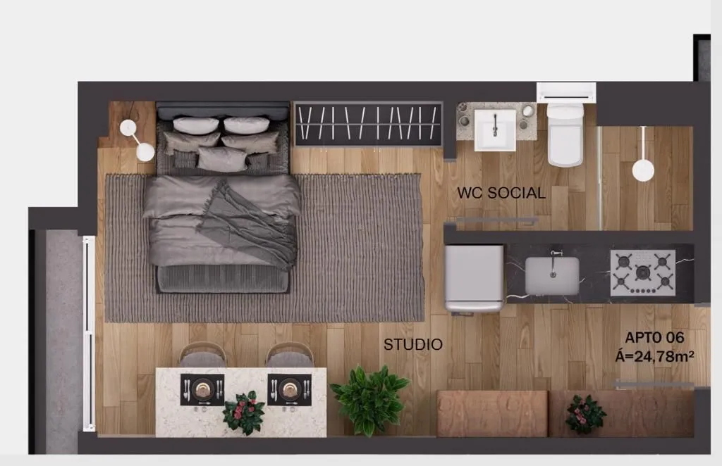 Imagem Flat à venda, 25 m² por R$ 398.997,00 - Intermares - Cabedelo/PB