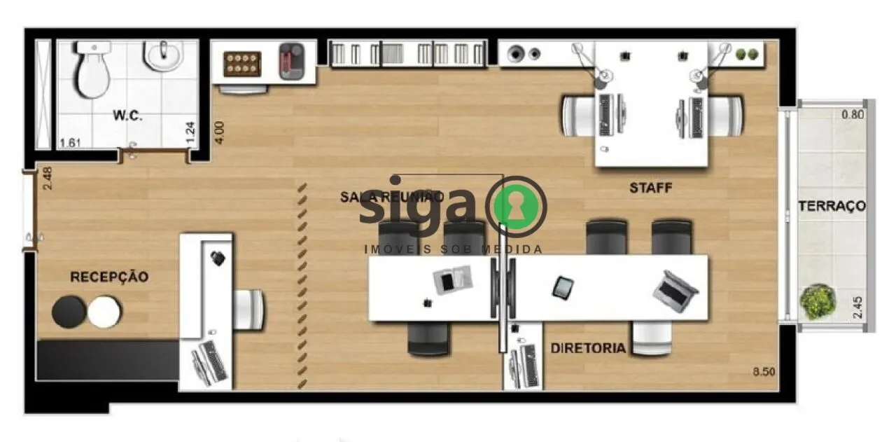 Imagem Sala Comercial 38,28 m² | CGH Aeroporto Offices ? Seu escritório à 200m do embarque de Congonhas