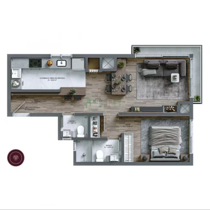 Imagem Apartamento Temático Montalcino Gramado - 1 ou 2 suítes - Para Amantes de Vinho!