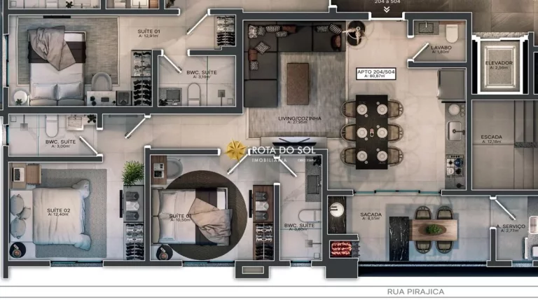 Imagem Felicitá Residence Apartamento 2 suítes novo à venda Praia Bombinhas