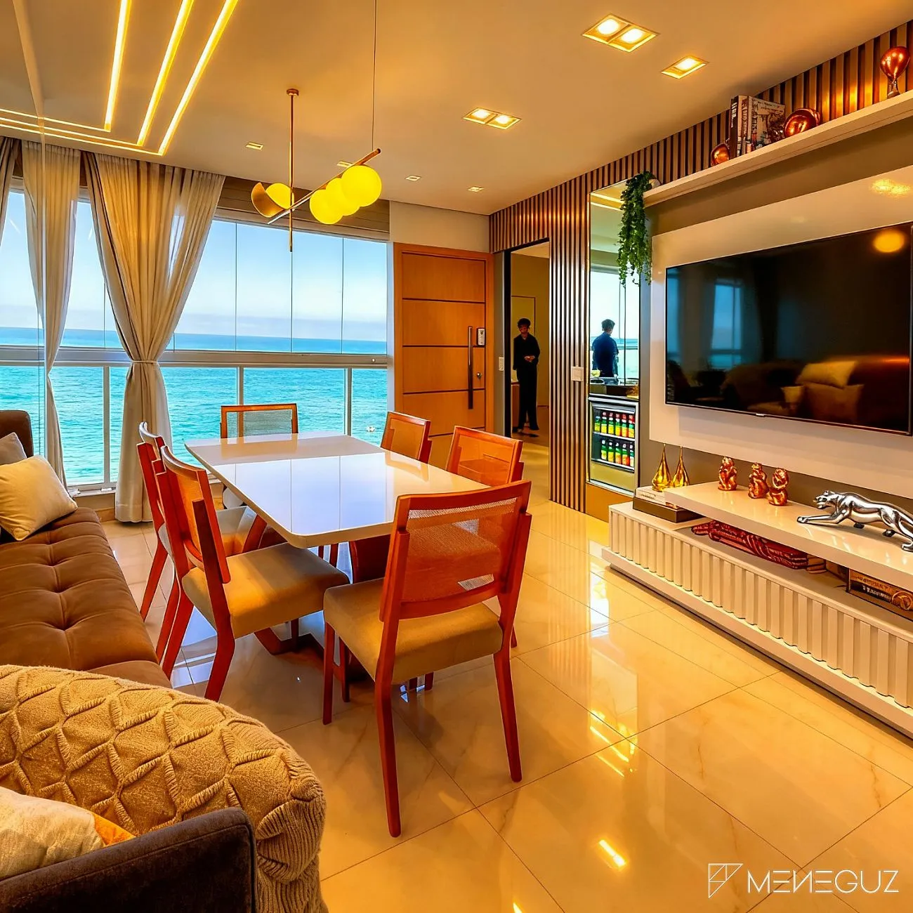 Apartamento 3 Quartos a venda de para Frente Mar da Praia do Morro finamente mobiliado e decorado
