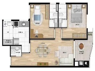 Imagem Residencial Rhonê São Bernardo, Apartamento, 2 quartos, São Bernardo do Campo SP