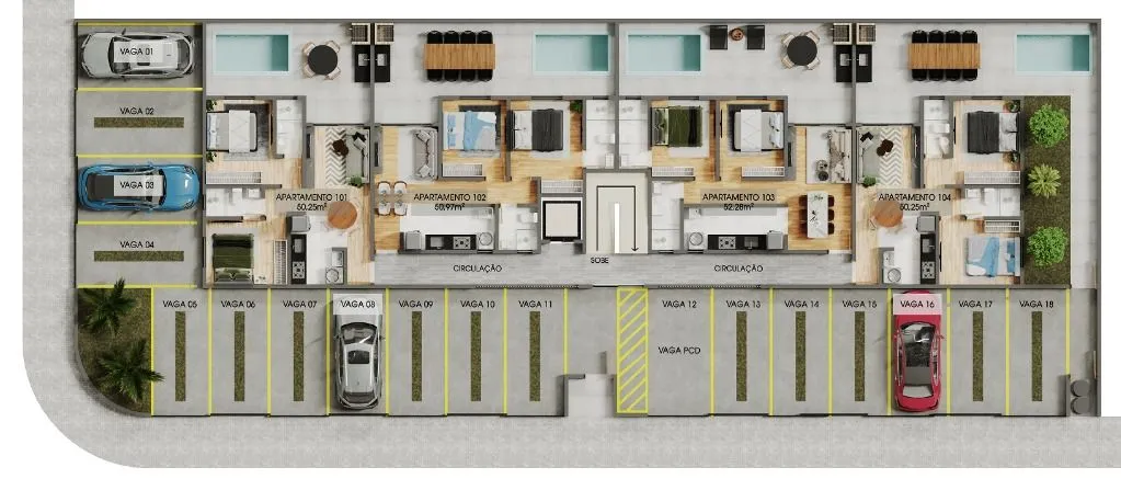 Imagem Apartamento com 2 dormitórios à venda, 54 m² por R$ 369.997,00 - Altiplano Cabo Branco - João Pessoa/PB