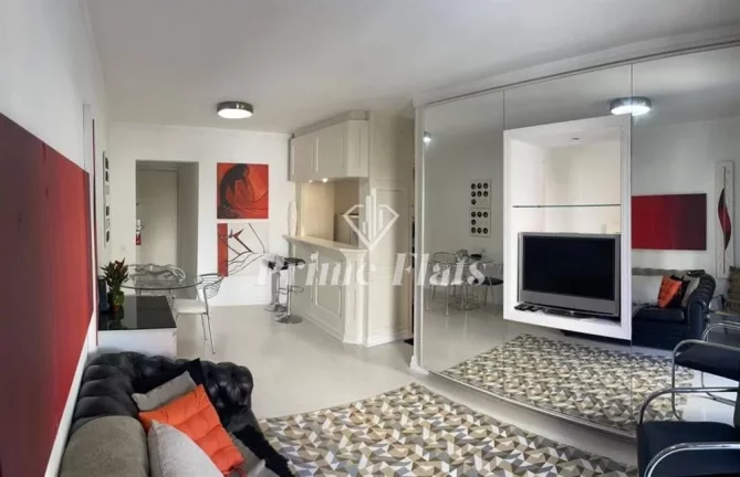 Imagem Flat disponível para locação no Roomo Itaim Bibi, com 42m², 1 dormitório e 1 vaga de garagem