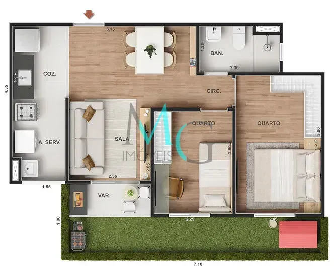 Imagem Apartamento à venda 2 Quartos 43.24M² Irajá Rio de Janeiro - RJ | Vitale Sky
