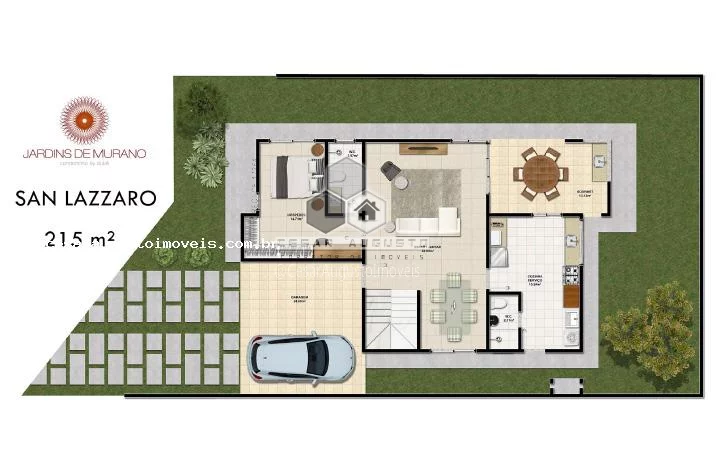 Imagem Jardins de Murano - Casas duplex em Alto Padrão no Eus?(C)bio