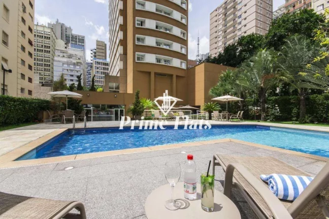 Imagem Flat disponível para venda no Transamérica Prime International Plaza, com 26m², 1 dormitório e 1 vaga