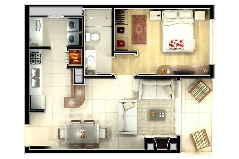 Imagem Apartamento à venda em Gramado, Alpha ville, com 1 quarto, 55m2
