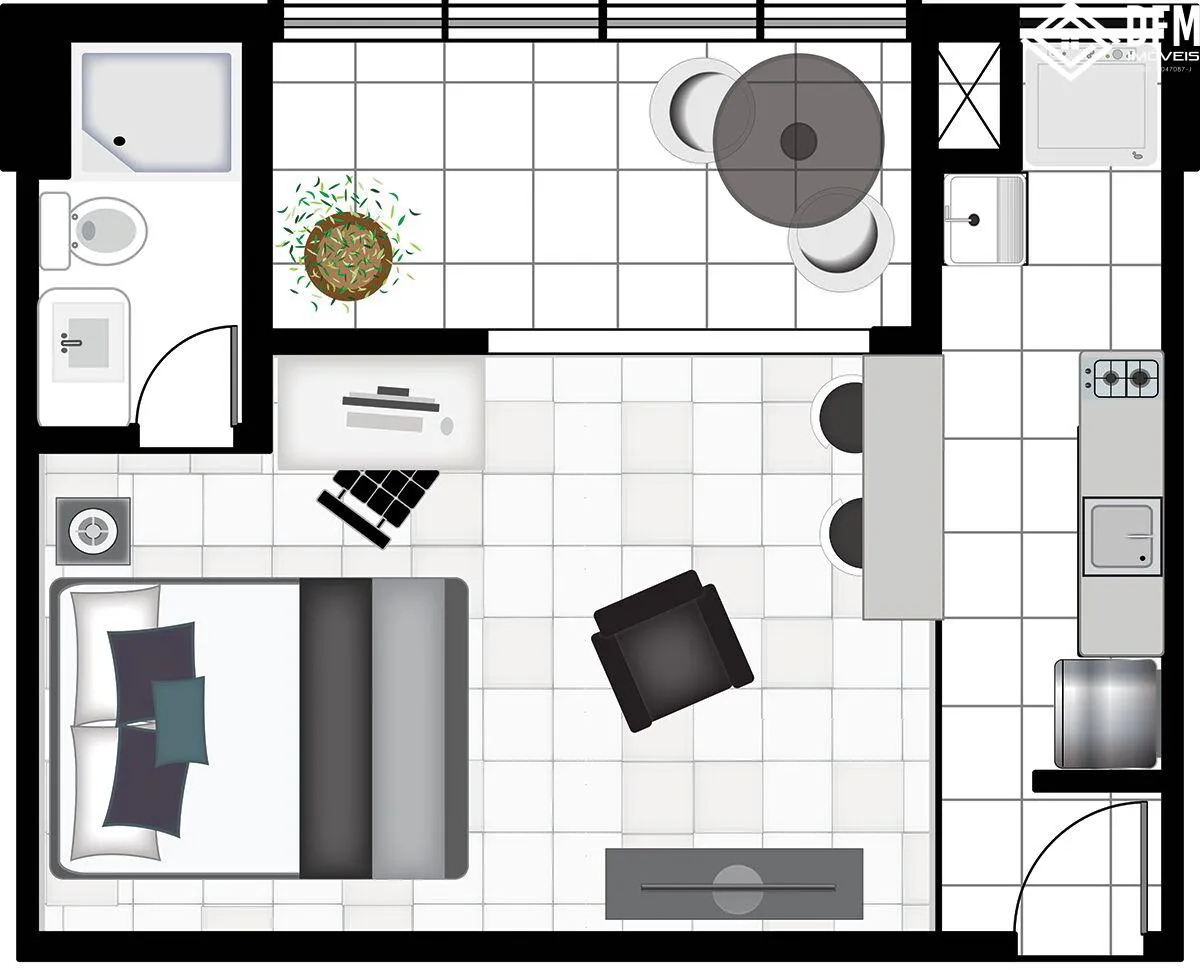 Imagem Apartamento com 1 Dormitorio(s) localizado(a) no bairro Loteamento Mogilar em Mogi das Cruzes / Mato Grosso do Sul Ref.:8096D
