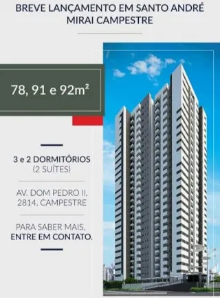 Foto do imóvel Apartamento com 3 Quartos à Venda, 92 m² em Campestre - Santo André