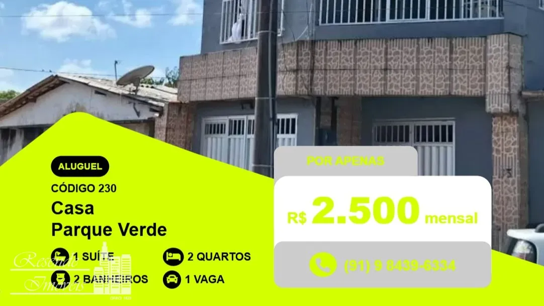 Imagem CASA PARA LOCAÇÃO NO PARQUE VERDE