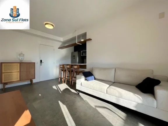Imagem Apartamento à Venda No Brooklin Com 1 Dormitório e 1 Vaga - Mobiliado