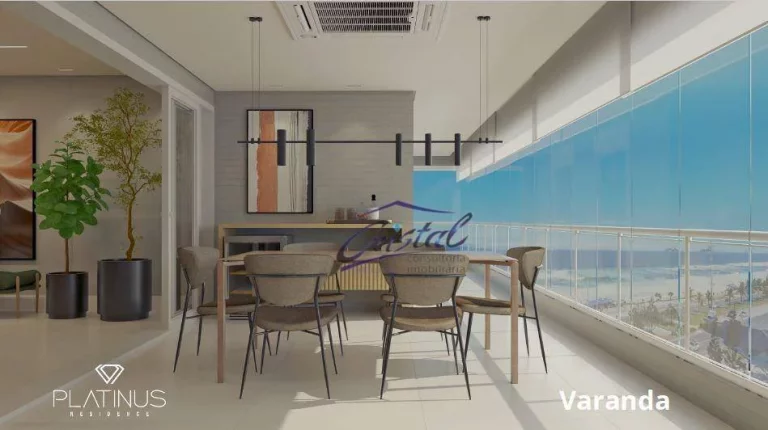 Apartamentos com 3 suítes FRENTE PARA O MAR no Canto do Forte - Praia Grande
